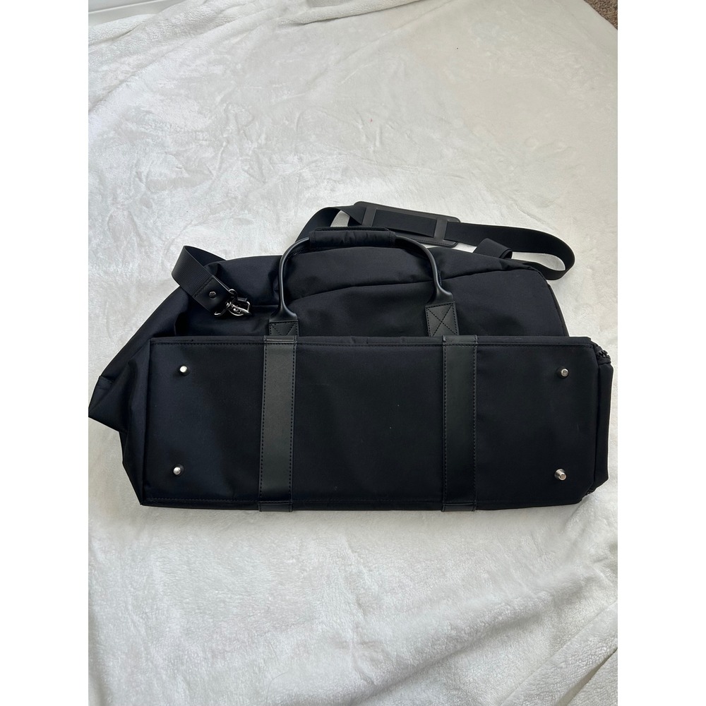 Hennessy Black Canvas Duffel Bag Weekend Travel Gym Bag with Shoe Compartment - Picture 3 of 8